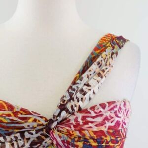 BCBG Multicolor Printed Maxi Dress - Pink, Red, Yellow, Blue